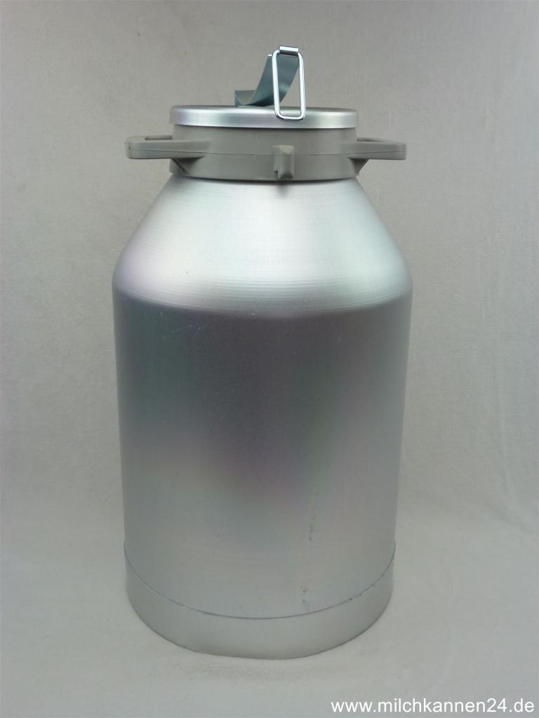 40 Liter Aluminium Milchkanne auslaufsicher mit geöffnetem Bügel